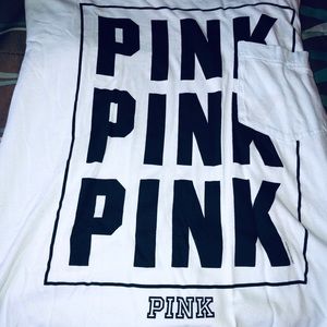 VS Pink light blue med Campus Long Sleeve shirt